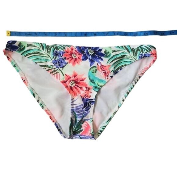 CALIFORNIA SUNSHINE Womens Bikini Bottom Large Tropical Floral Swim Cheeky - Picture 2 of 6